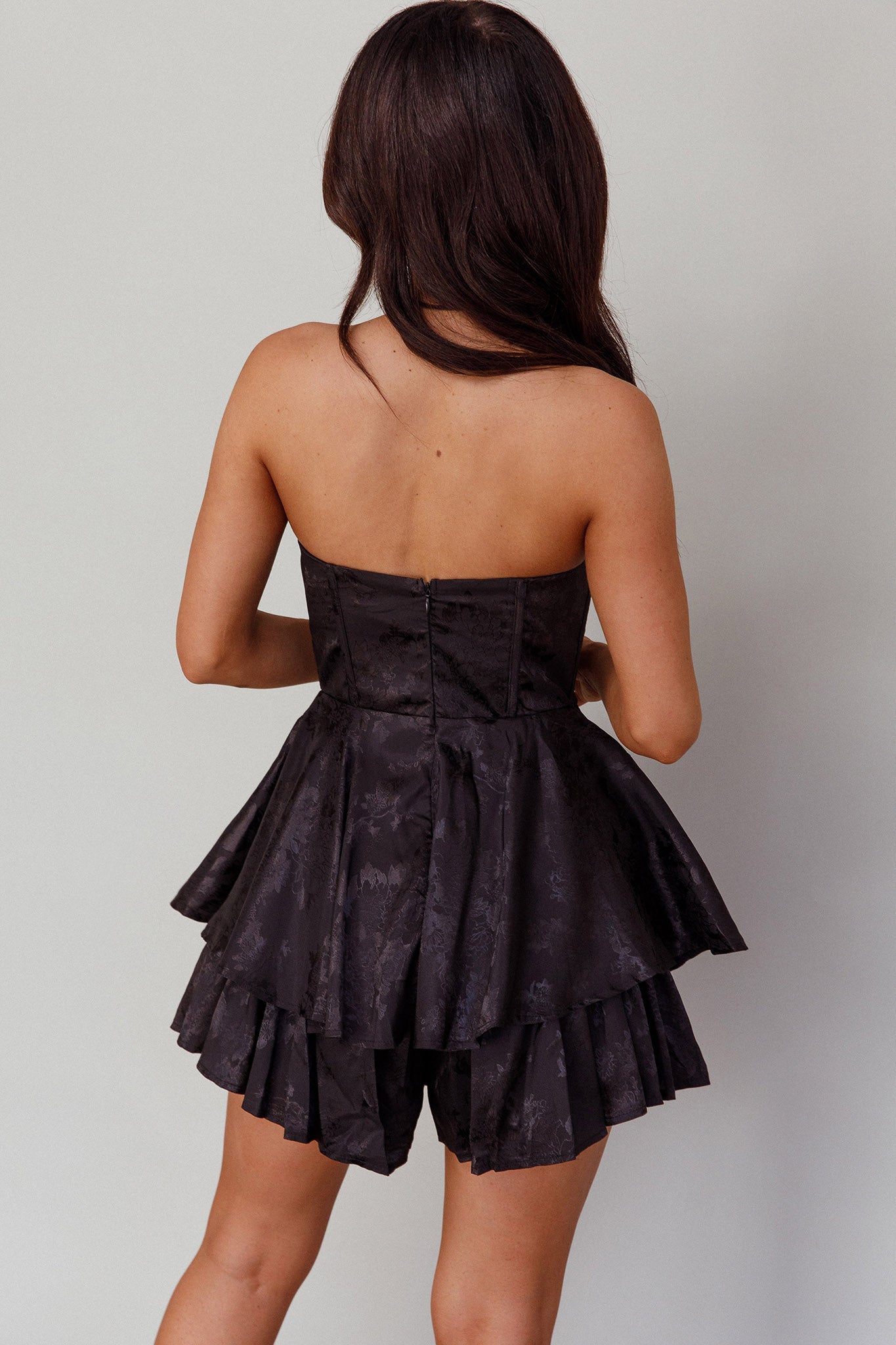 Paris Muse Gathered Bust Mini Dress Black by Selfie Leslie Australia