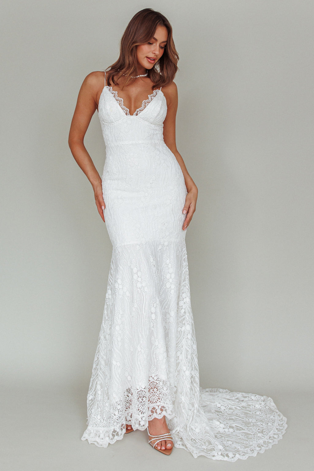Your Beloved Lace Maxi Dress White by Selfie Leslie Australia