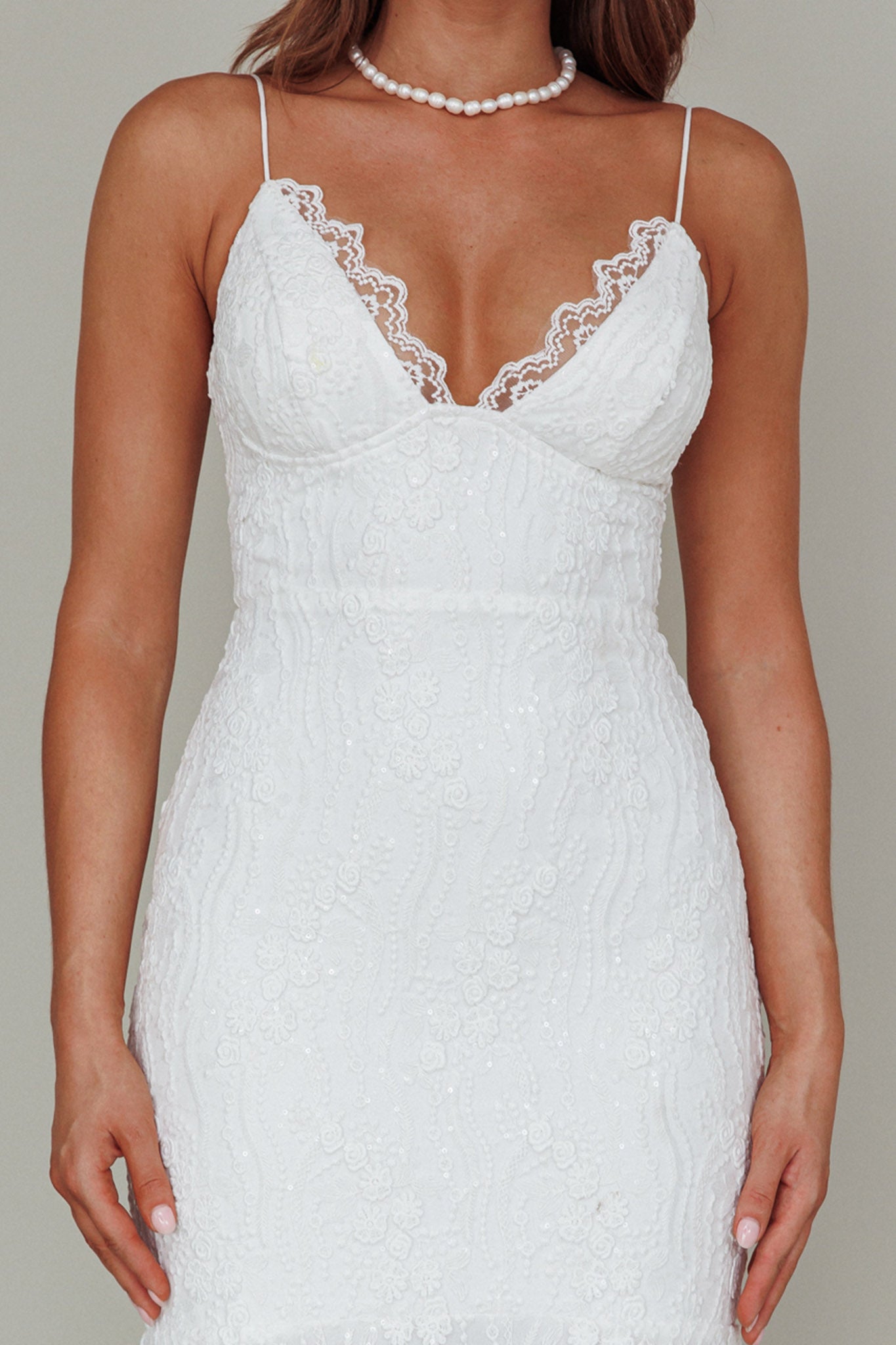 Your Beloved Lace Maxi Dress White by Selfie Leslie Australia