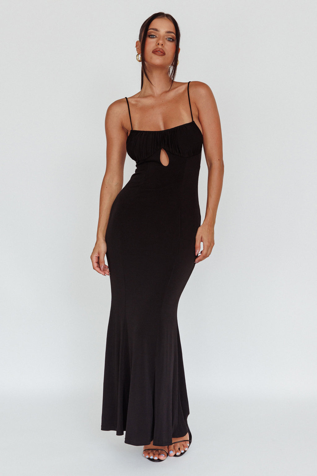 Marcella Keyhole Bust Maxi Dress Black by Selfie Leslie Australia