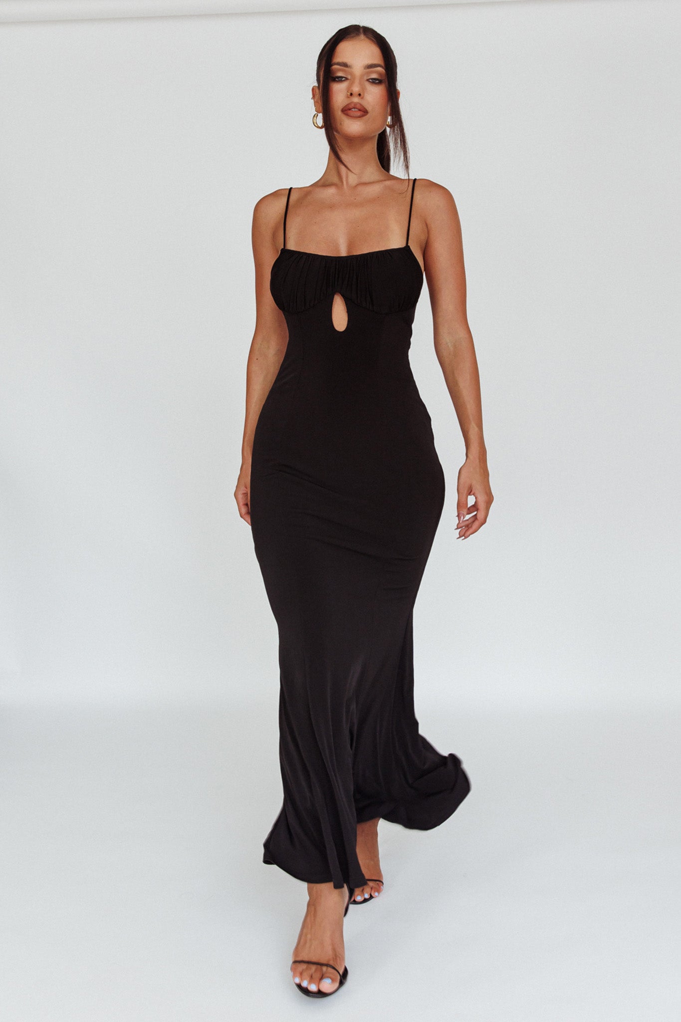 Be Yourself Keyhole Bust Maxi Dress White