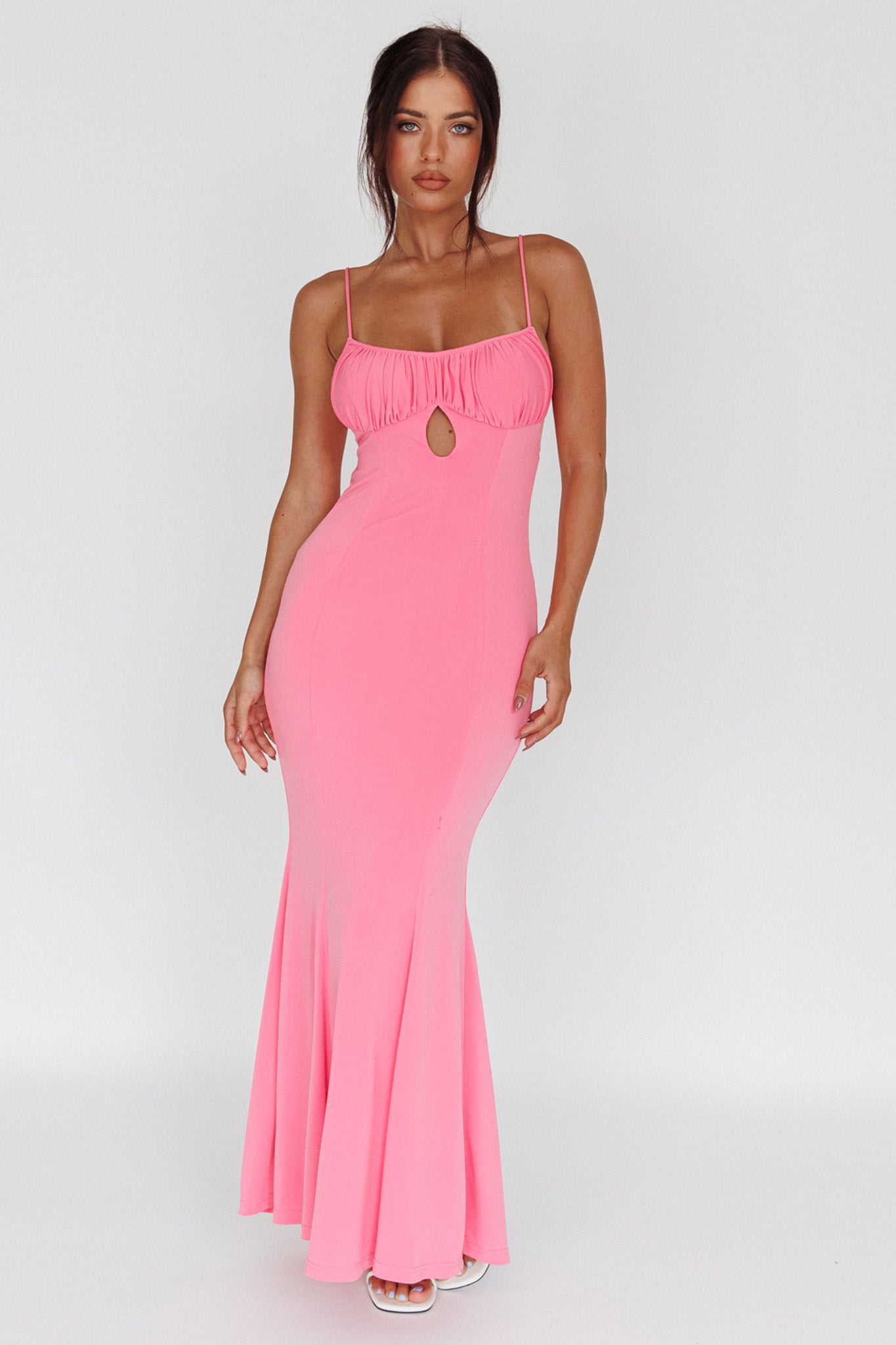 Marcella Keyhole Bust Maxi Dress Pink by Selfie Leslie Australia
