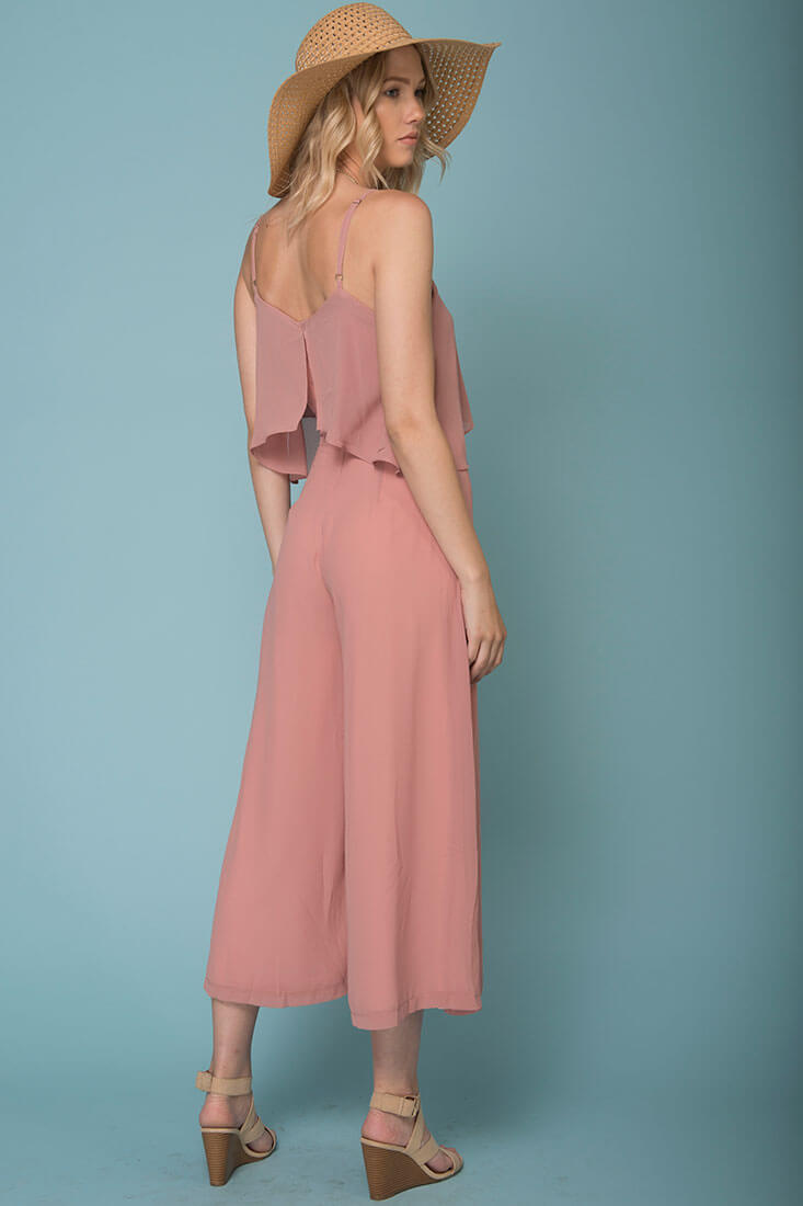 Milena Dressy Jumpsuit Dusty Pink by Selfie Leslie