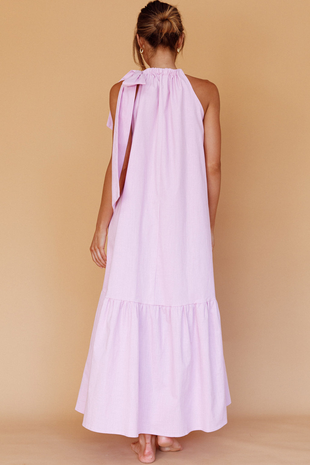 Cruise Shoulder Tie Maxi Dress Lilac by Selfie Leslie Australia