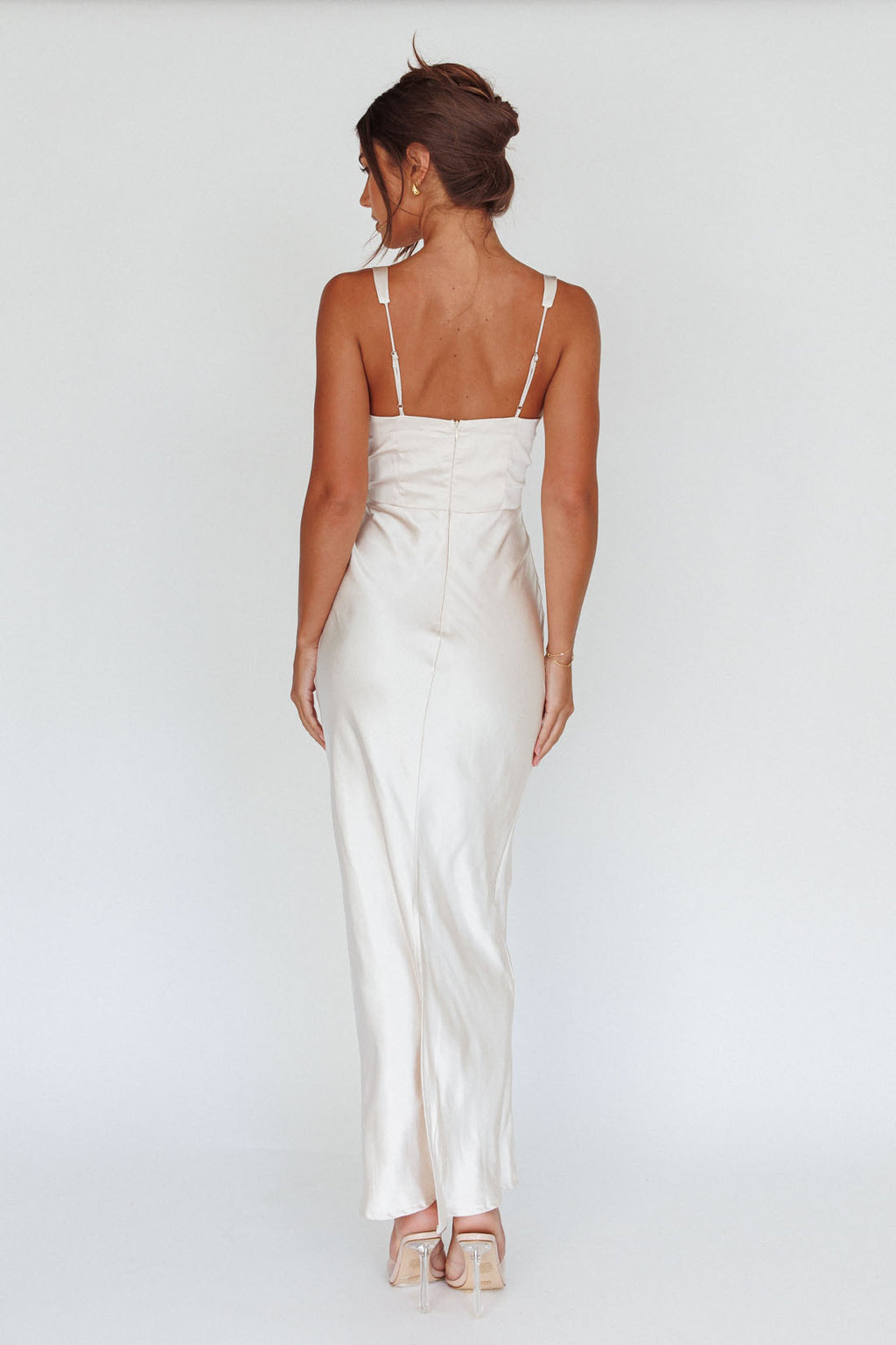 Blushing Beauty Horsebit Accent Maxi Dress Champagne by Selfie Leslie Australia