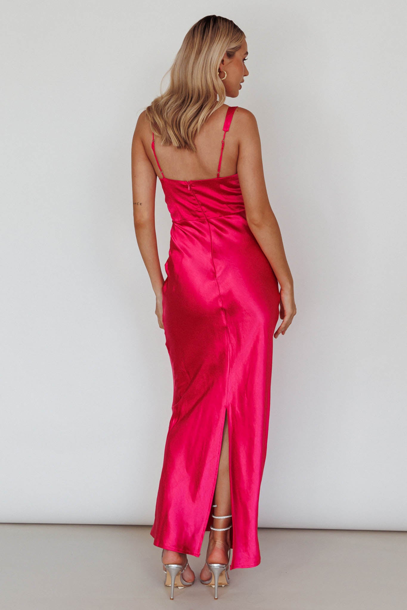 Blushing Beauty Horsebit Accent Maxi Dress Hot Pink by Selfie Leslie Australia