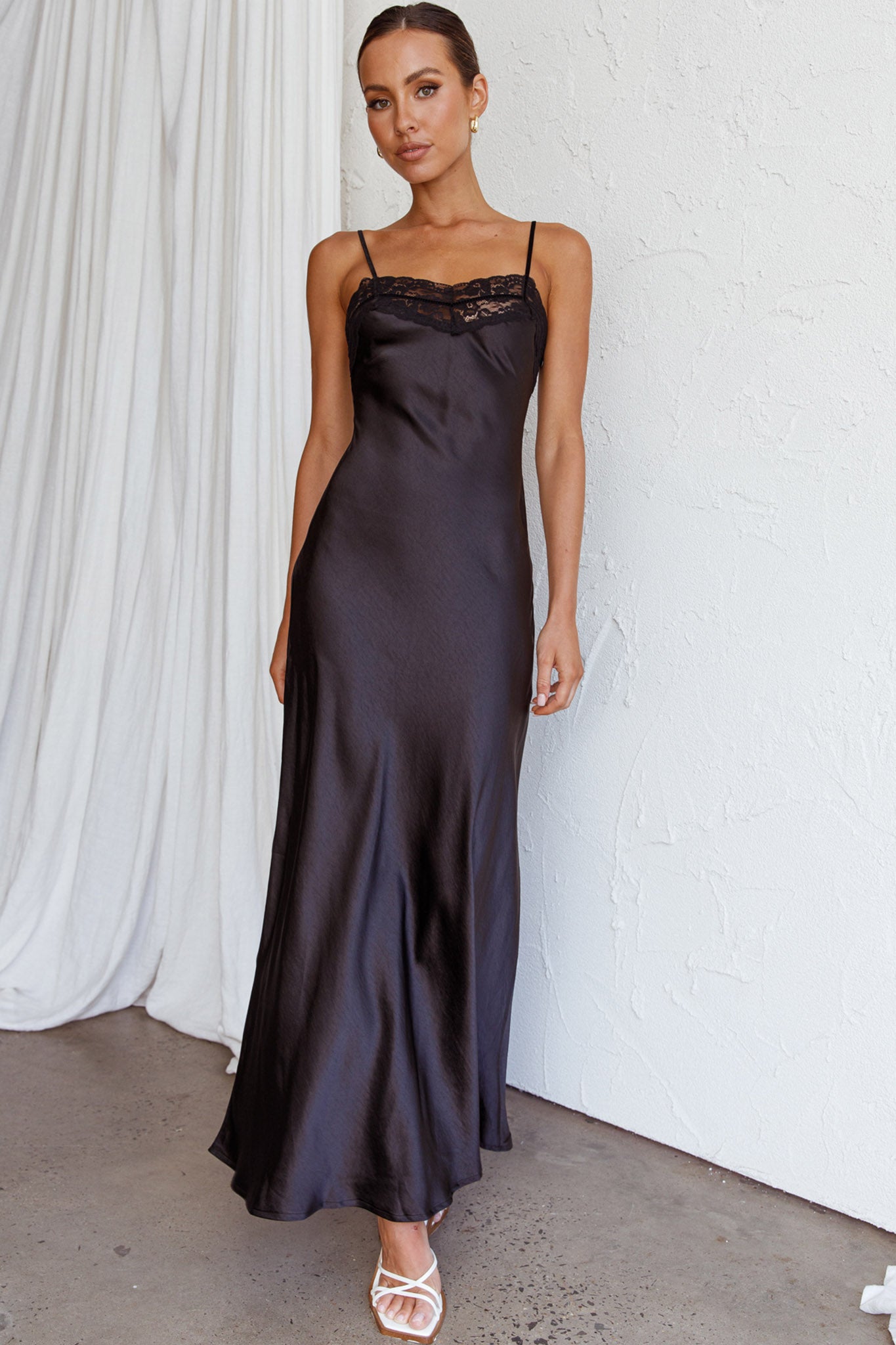 East Coast Lace Bust Midi Dress Black by Selfie Leslie Australia