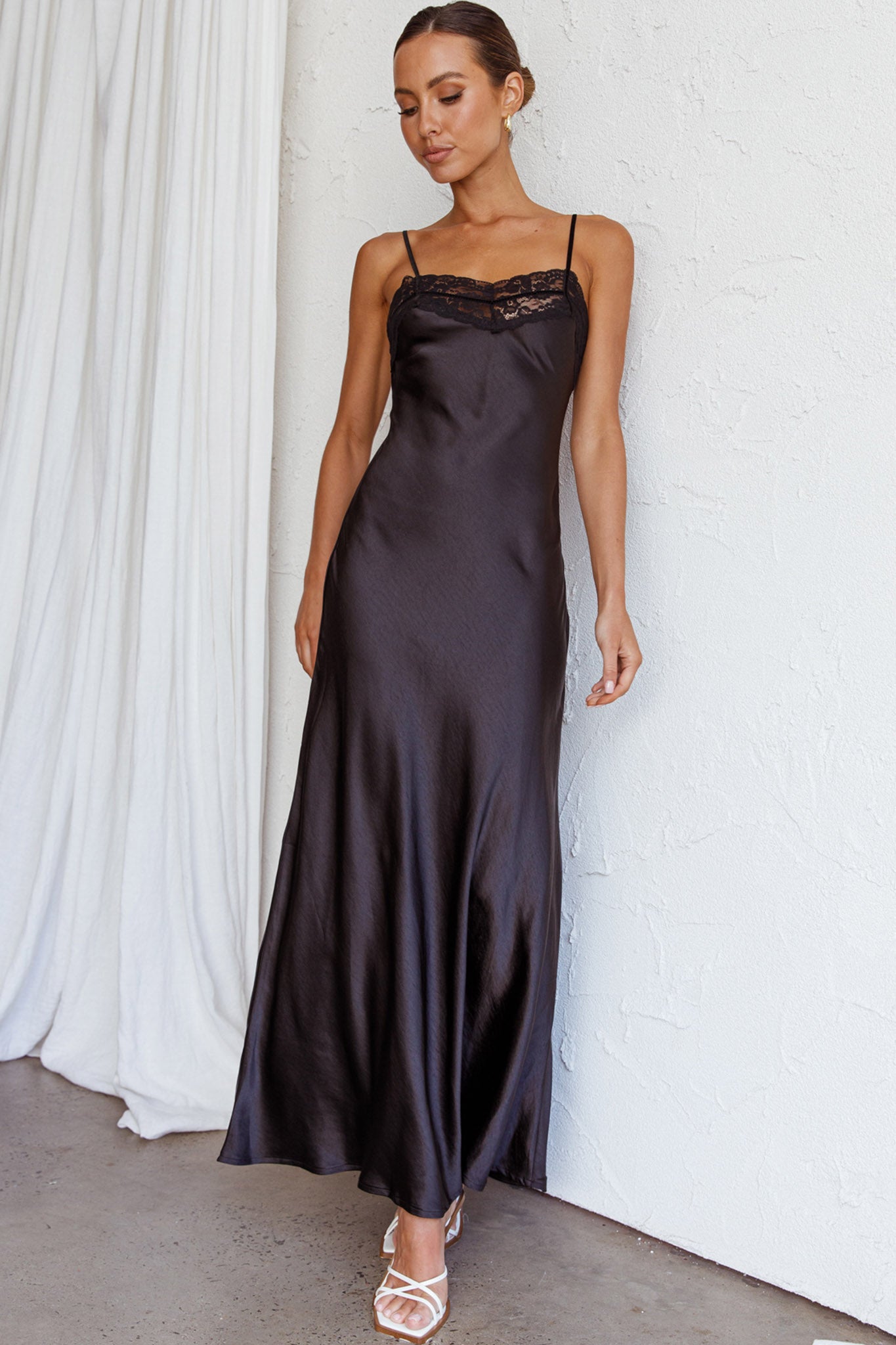 East Coast Lace Bust Midi Dress Black by Selfie Leslie Australia