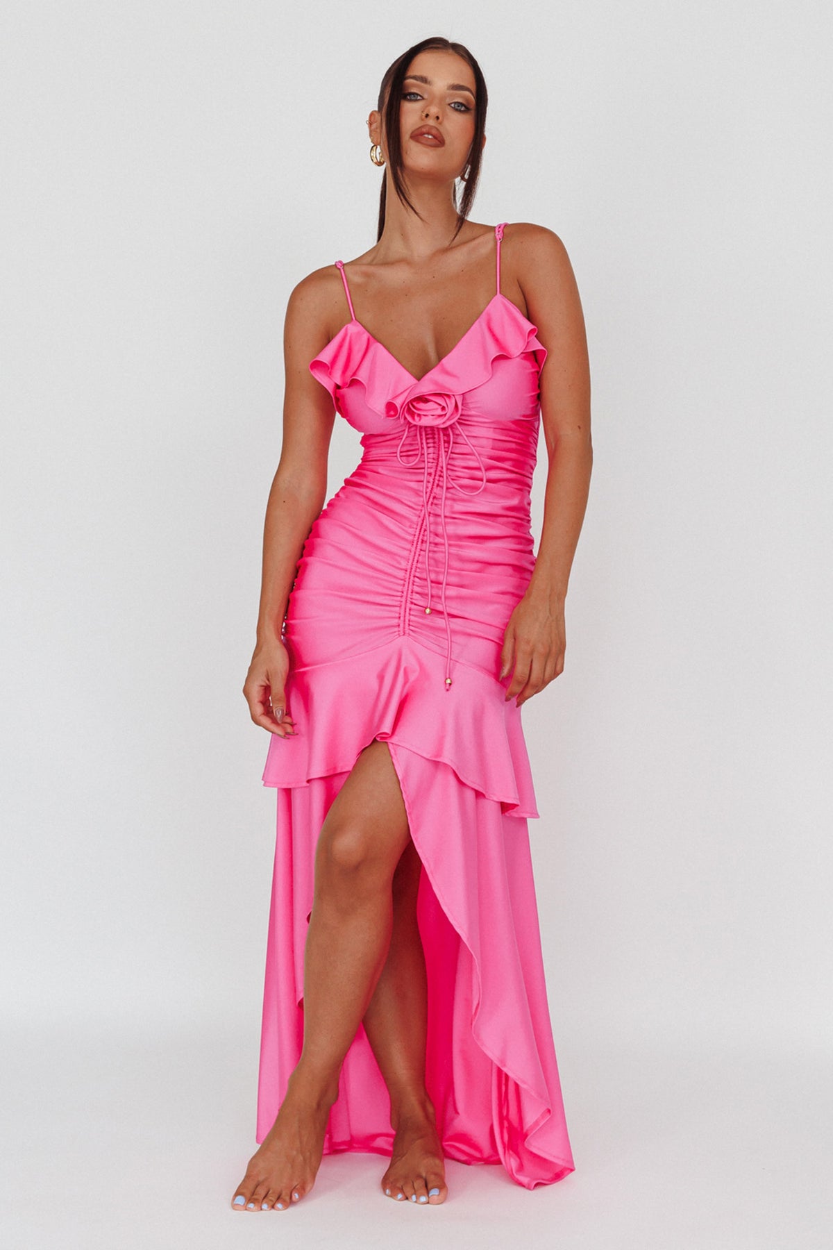 Rosé Dress - Fuchsia