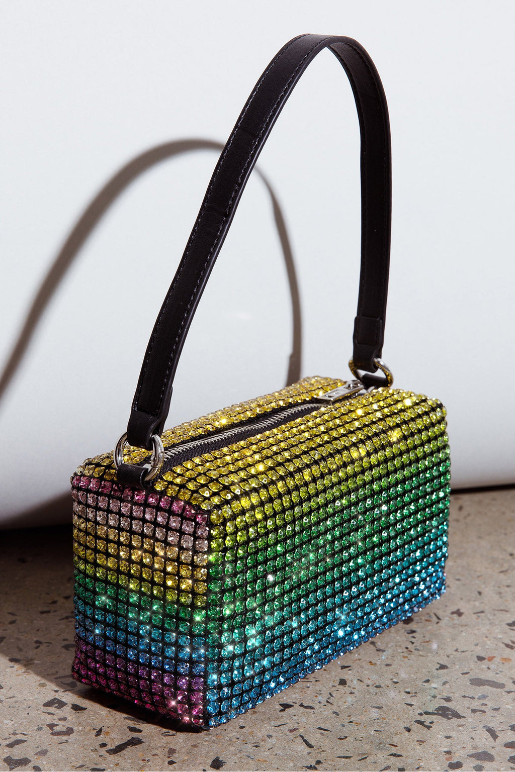 Mara Crystal Rectangular Bag Green Multi by Selfie Leslie