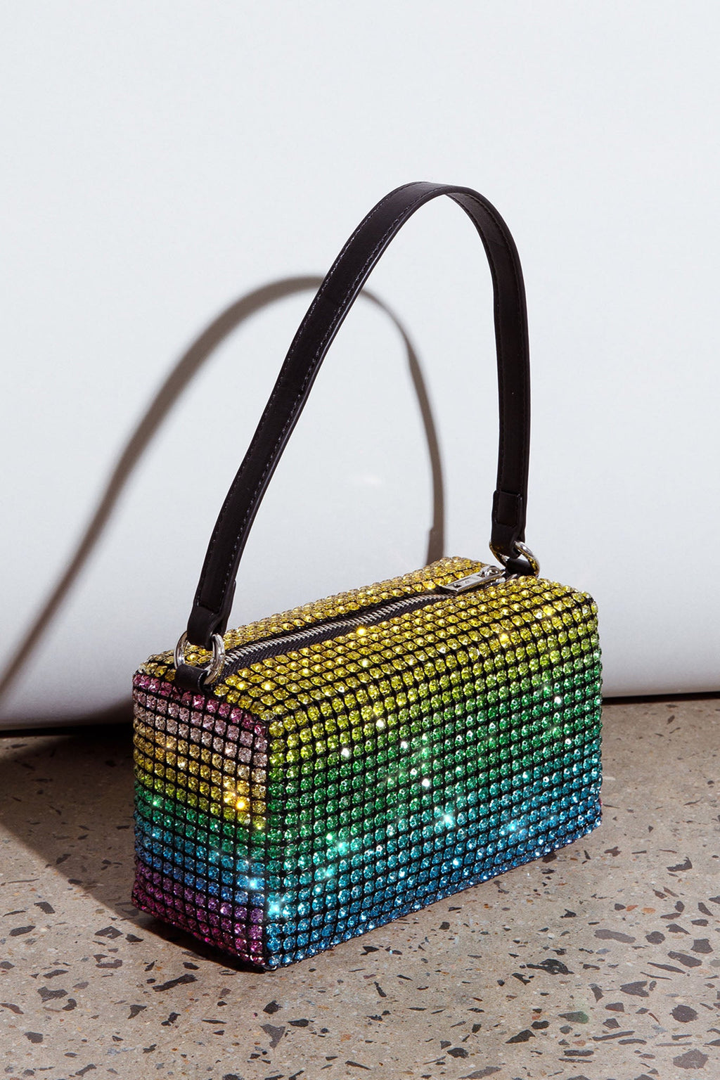 Mara Crystal Rectangular Bag Green Multi by Selfie Leslie