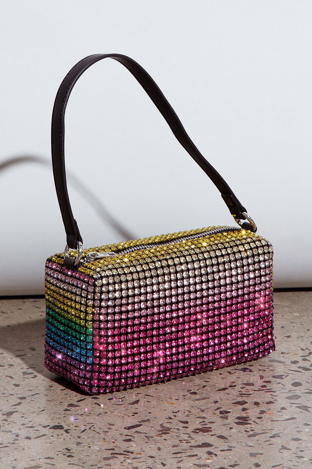 Mara Crystal Rectangular Bag Green Multi by Selfie Leslie