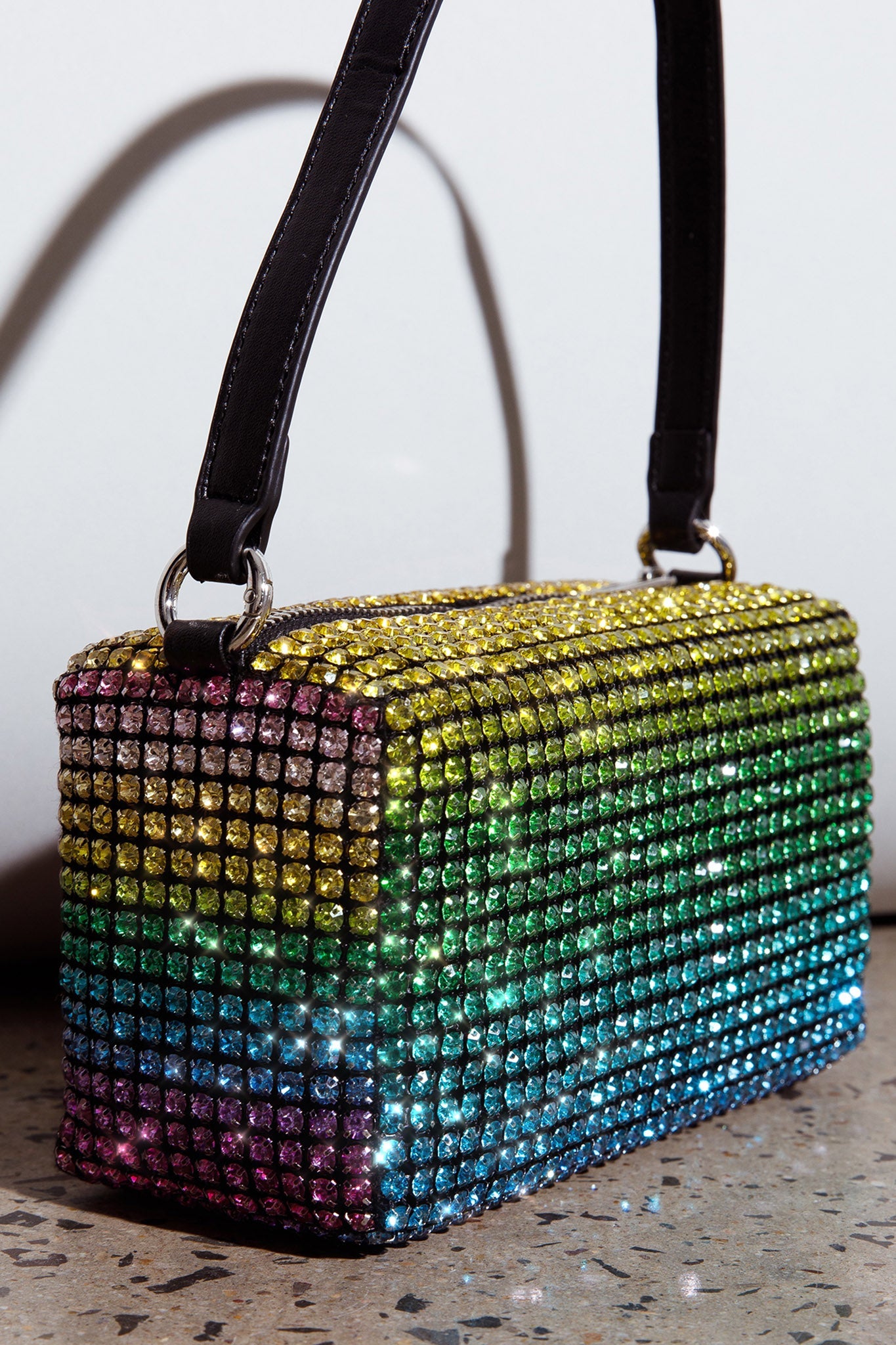 Mara Crystal Rectangular Bag Green Multi by Selfie Leslie