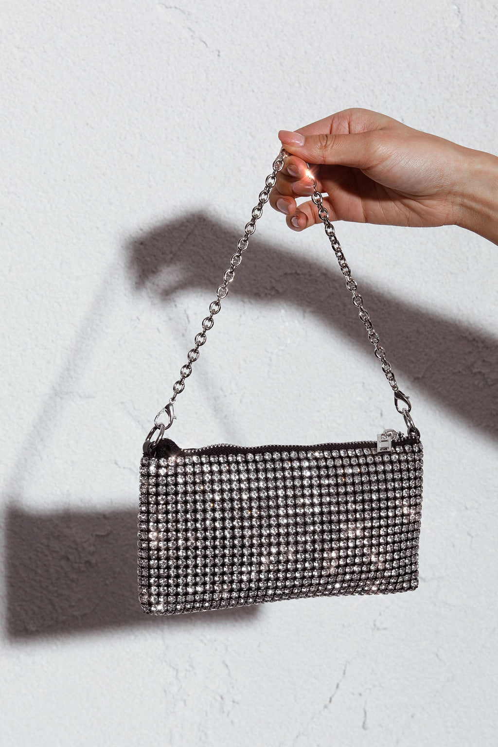 Tilly Crystal Mini Bag Silver by Selfie Leslie