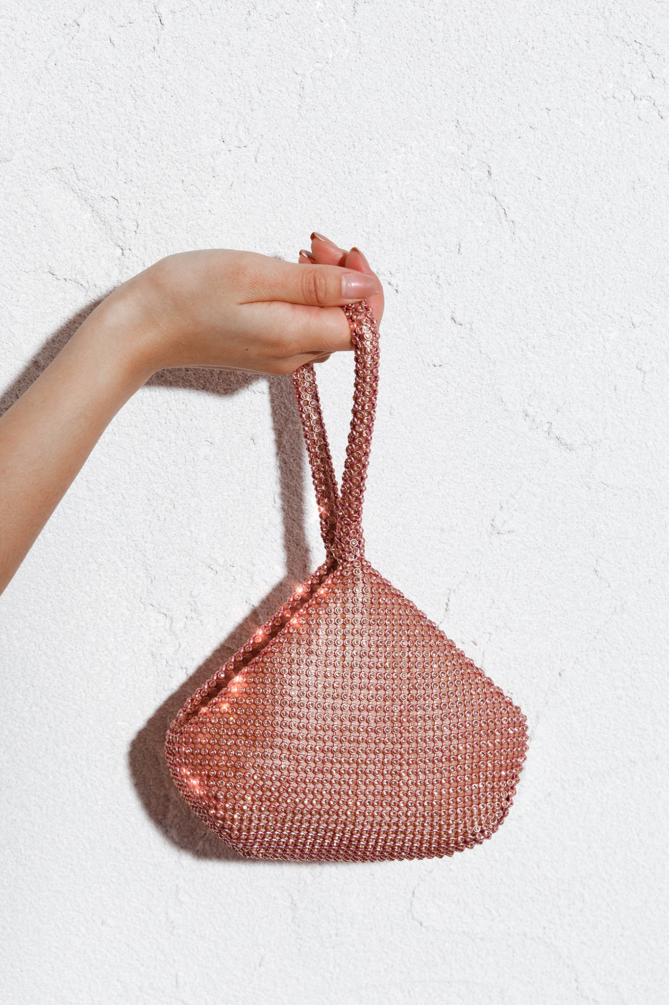 Amore Diamante Mesh Bag Champagne by Selfie Leslie