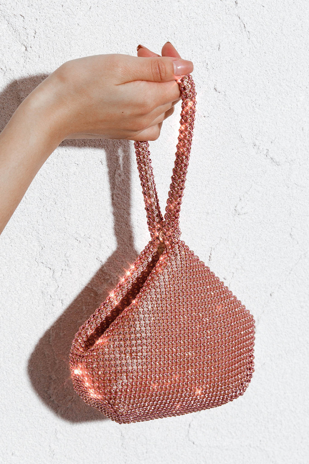 Amore Diamante Mesh Bag Champagne by Selfie Leslie