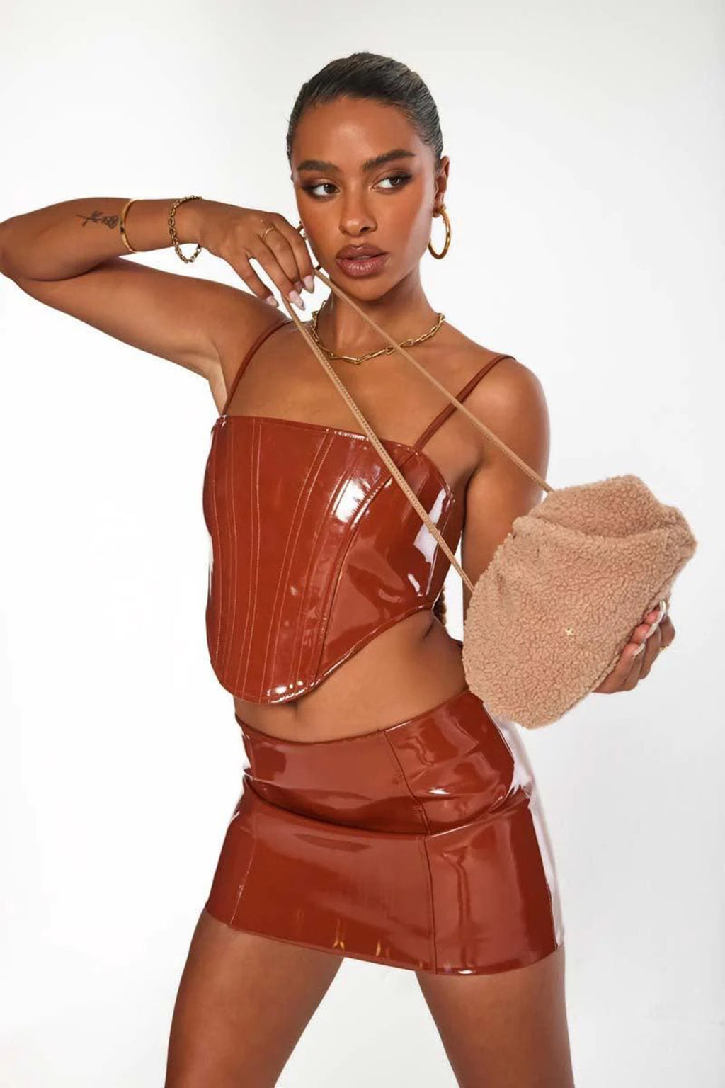 Peta And Jain Akira Teddy Shoulder Bag Nude by Selfie Leslie Australia