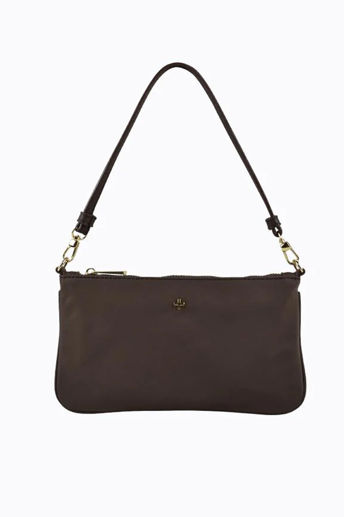 Peta And Jain Layla Mini Flat Shoulder Bag Chocolate by Selfie Leslie Australia
