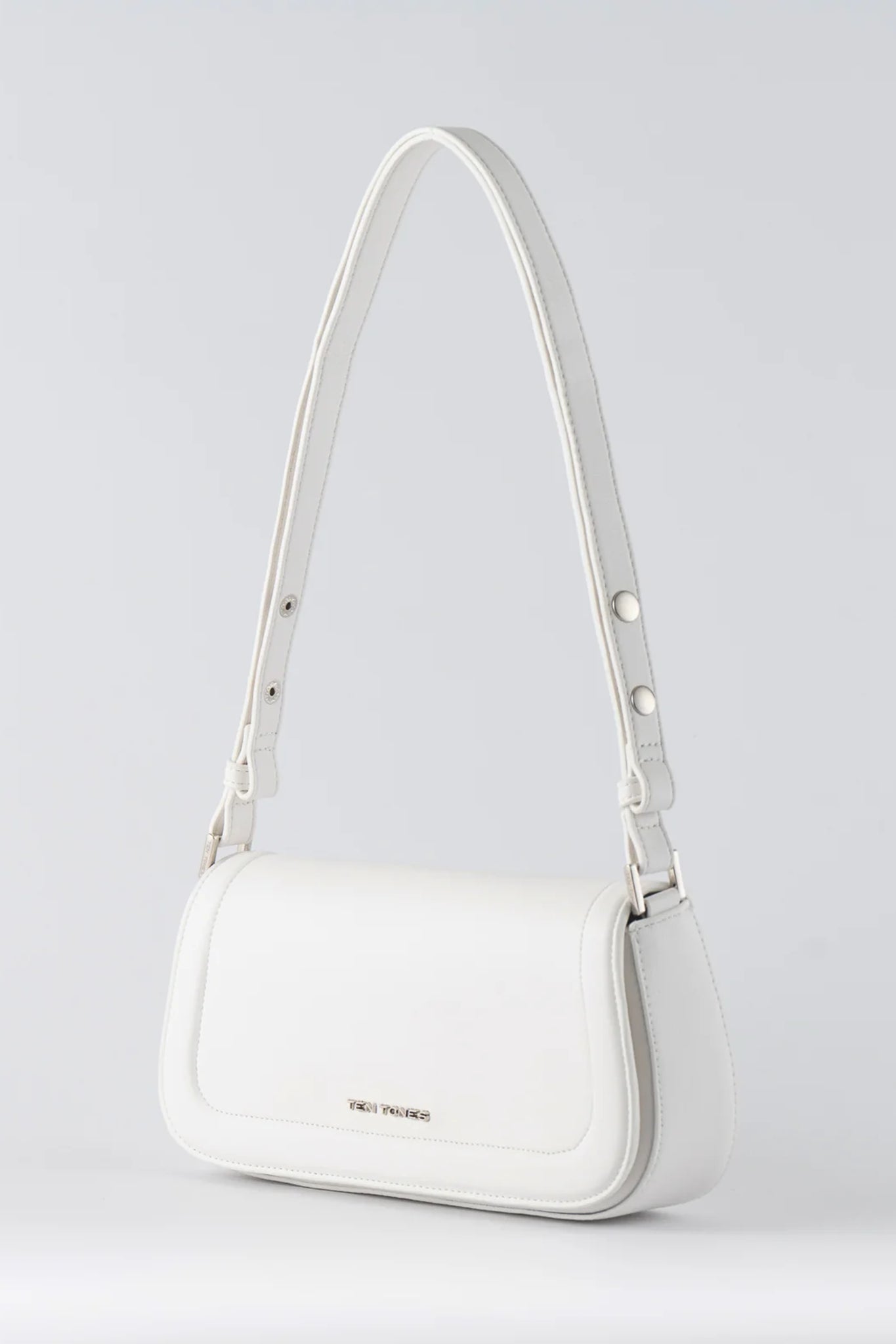 TEN TONES Bruno Baguette Bag White by Selfie Leslie Australia