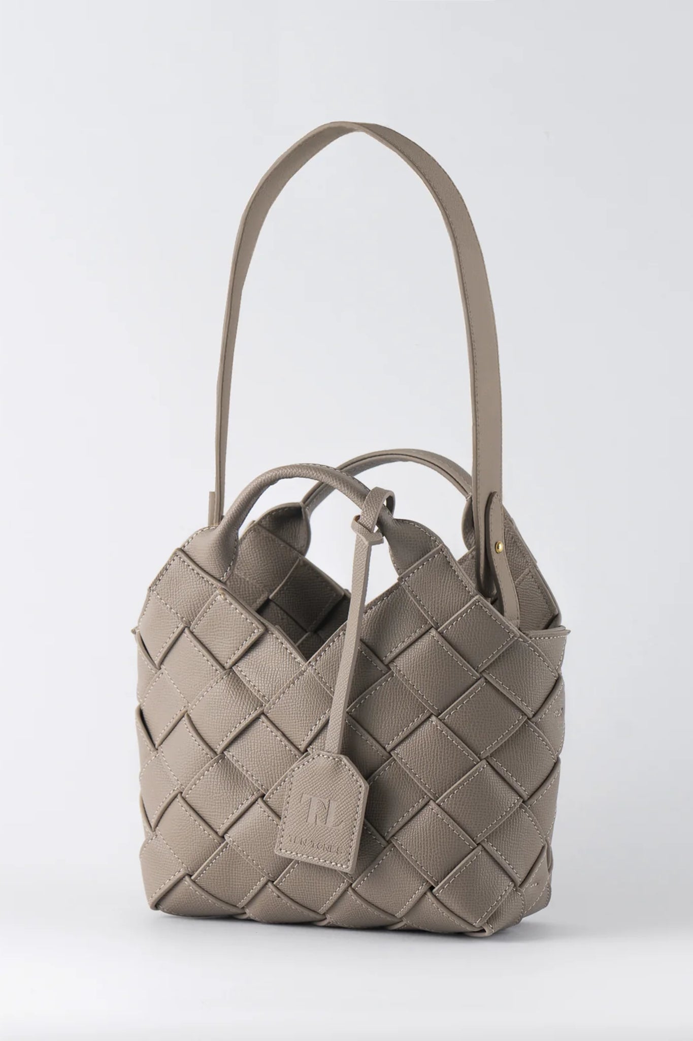 TEN TONES Clementine Woven Mini Tote Beige by Selfie Leslie Australia