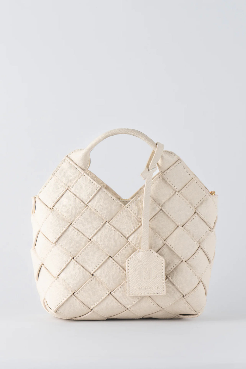 TEN TONES Clementine Woven Mini Tote Cream by Selfie Leslie Australia