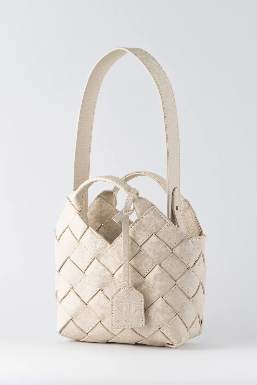 TEN TONES Clementine Woven Mini Tote Cream by Selfie Leslie Australia