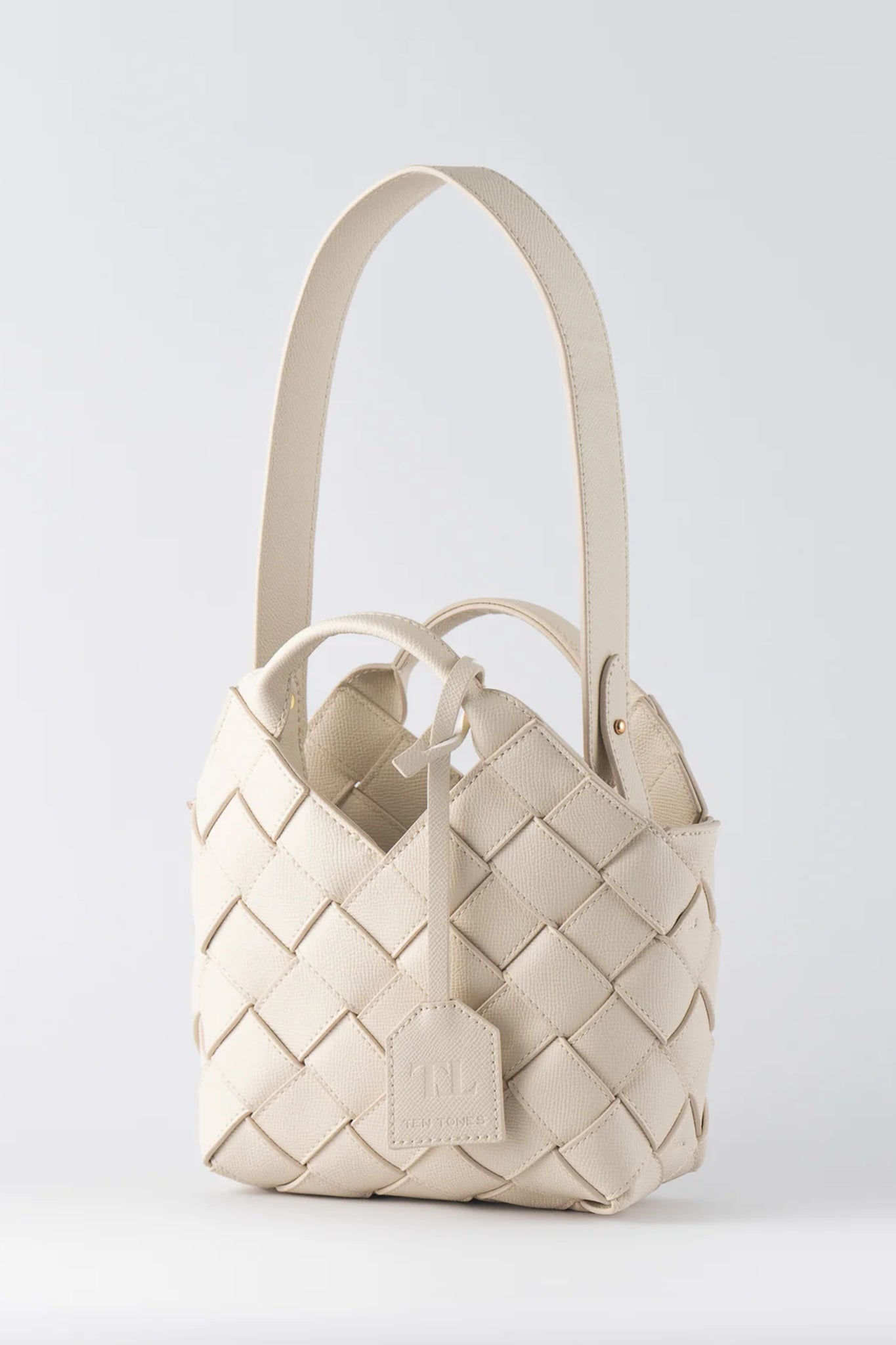 TEN TONES Clementine Woven Mini Tote Cream by Selfie Leslie Australia