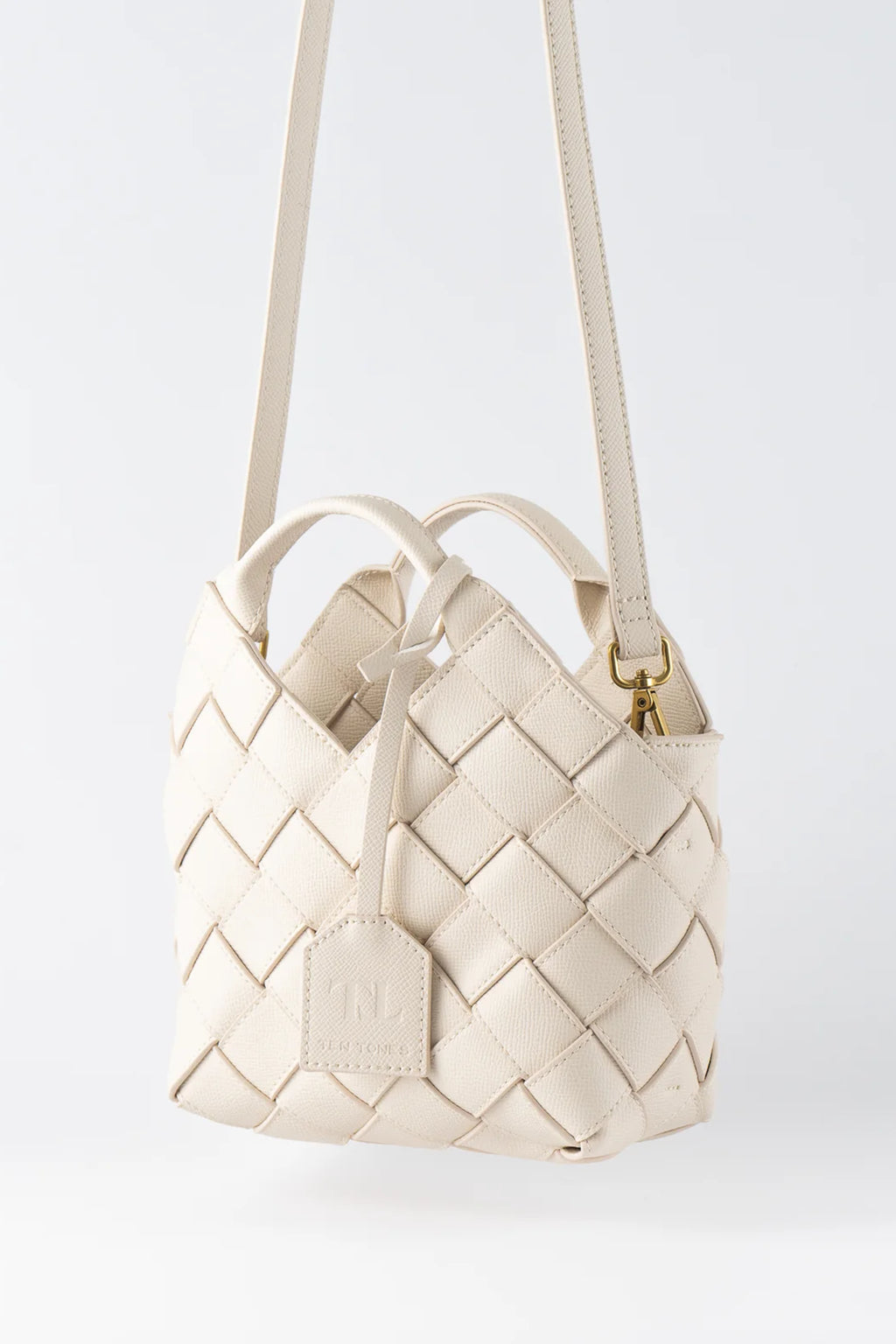 TEN TONES Clementine Woven Mini Tote Cream by Selfie Leslie Australia