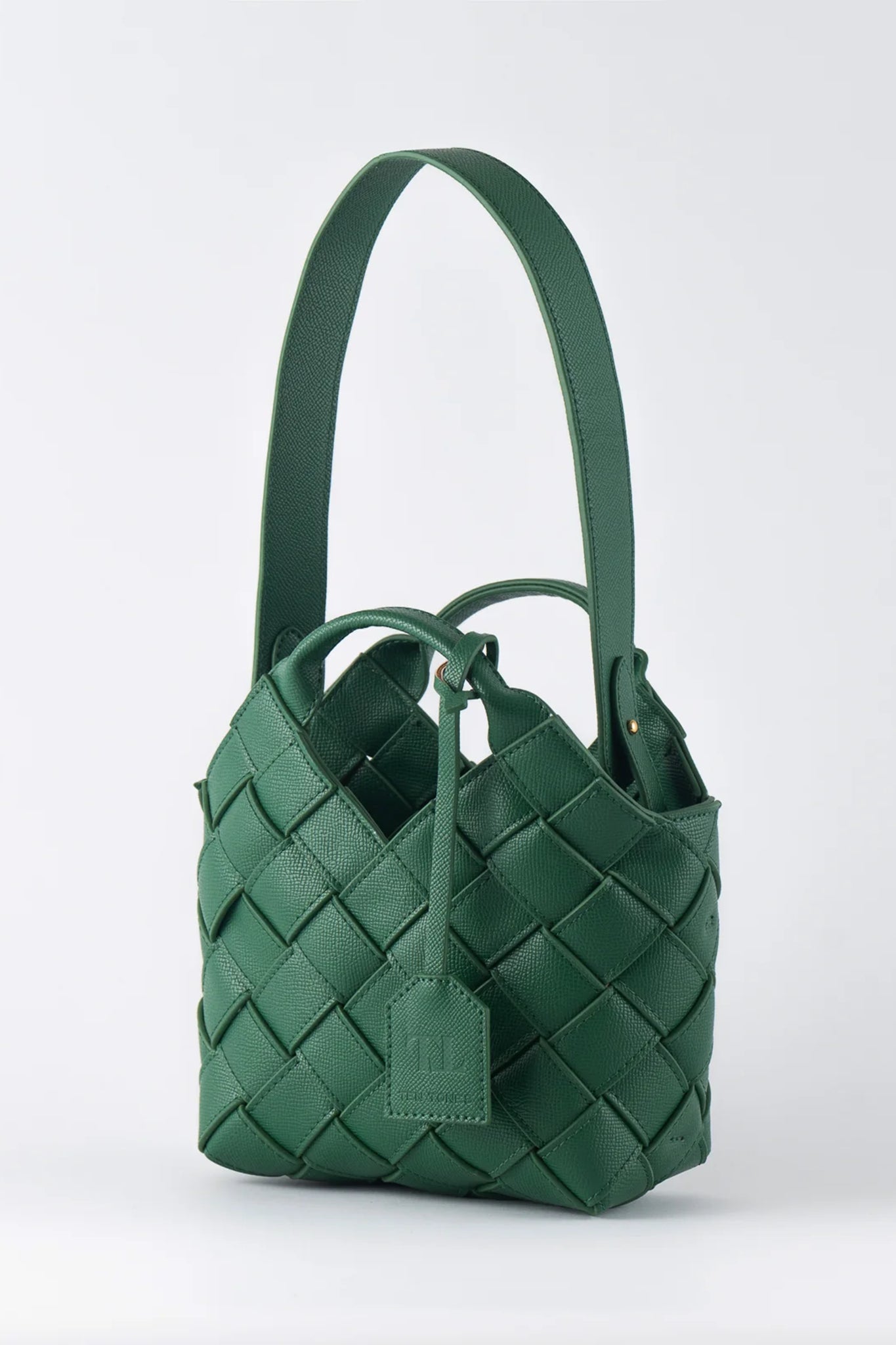 TEN TONES Clementine Woven Mini Tote Green by Selfie Leslie Australia