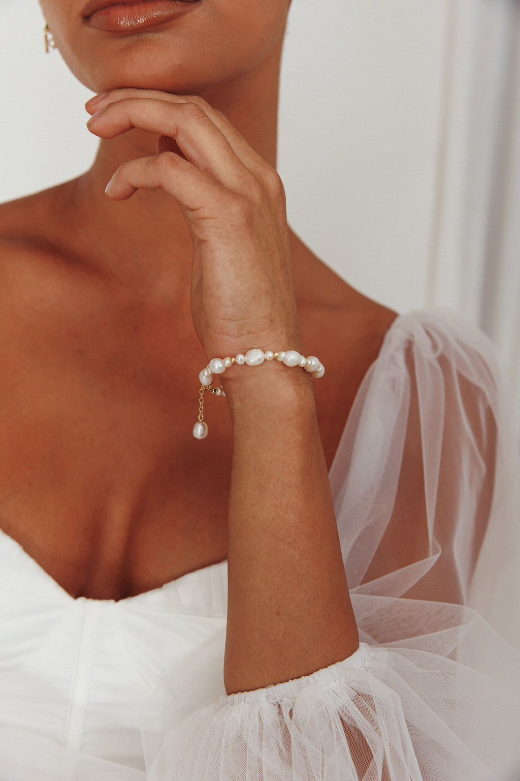 Chantel Baroque Pearl Bracelet Gold by Selfie Leslie Australia