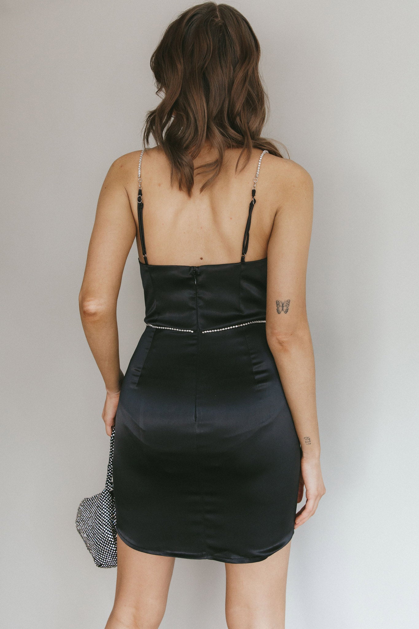 Devoted Structured Bust Diamante Trim Dress Black by Selfie Leslie Australia