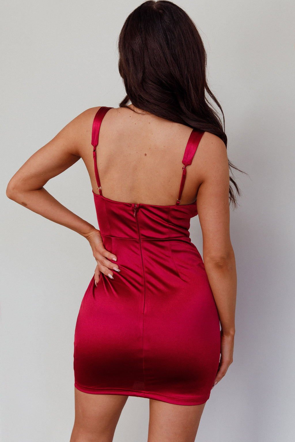 Whimsy Pleated Bust Mini Dress Fuchsia by Selfie Leslie Australia