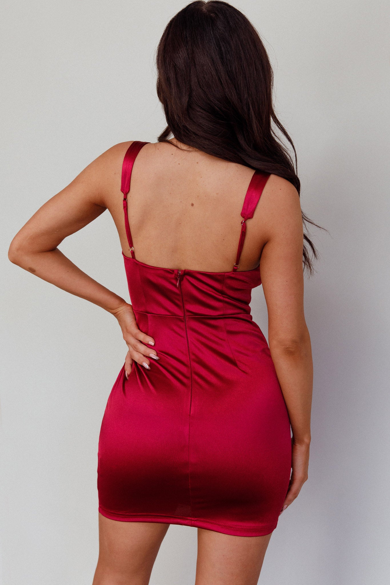 Whimsy Pleated Bust Mini Dress Fuchsia by Selfie Leslie Australia