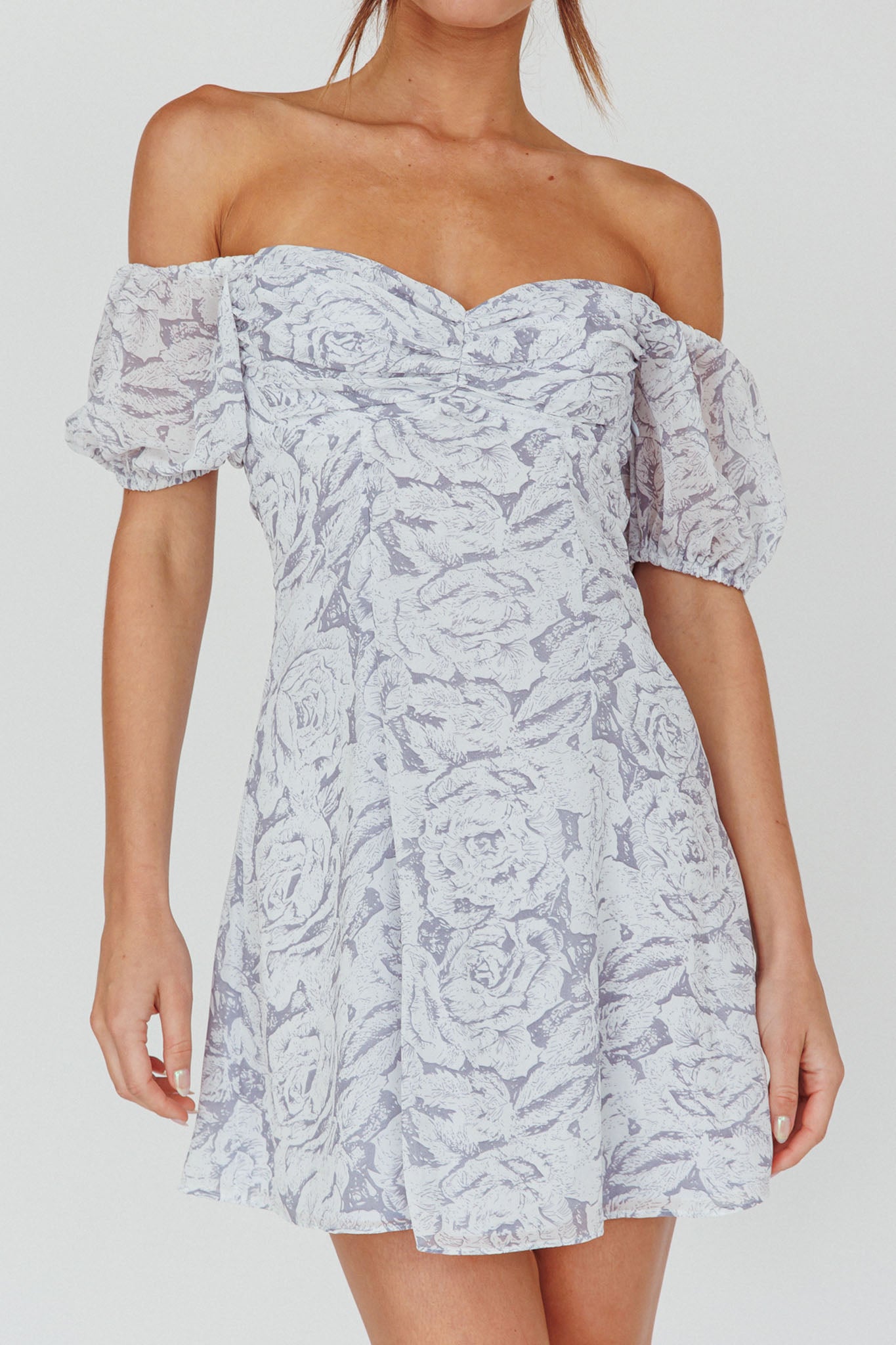 Summer To Remember Lace-Up Back Dress Floral Ink by Selfie Leslie Australia