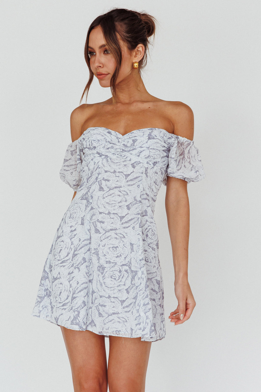 Summer To Remember Lace-Up Back Dress Floral Ink by Selfie Leslie Australia