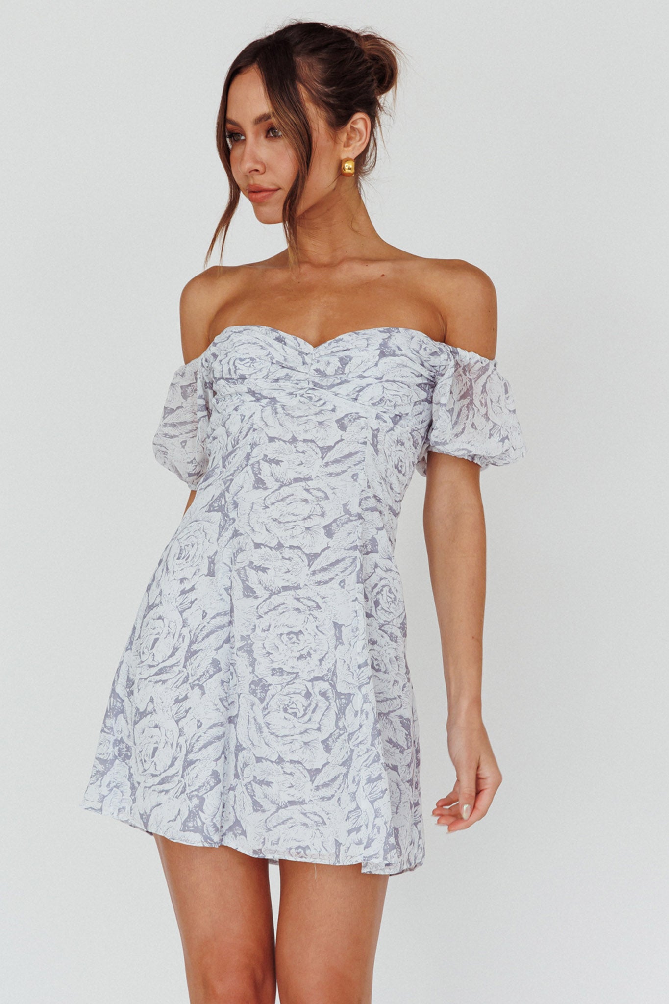 Summer To Remember Lace-Up Back Dress Floral Ink by Selfie Leslie Australia