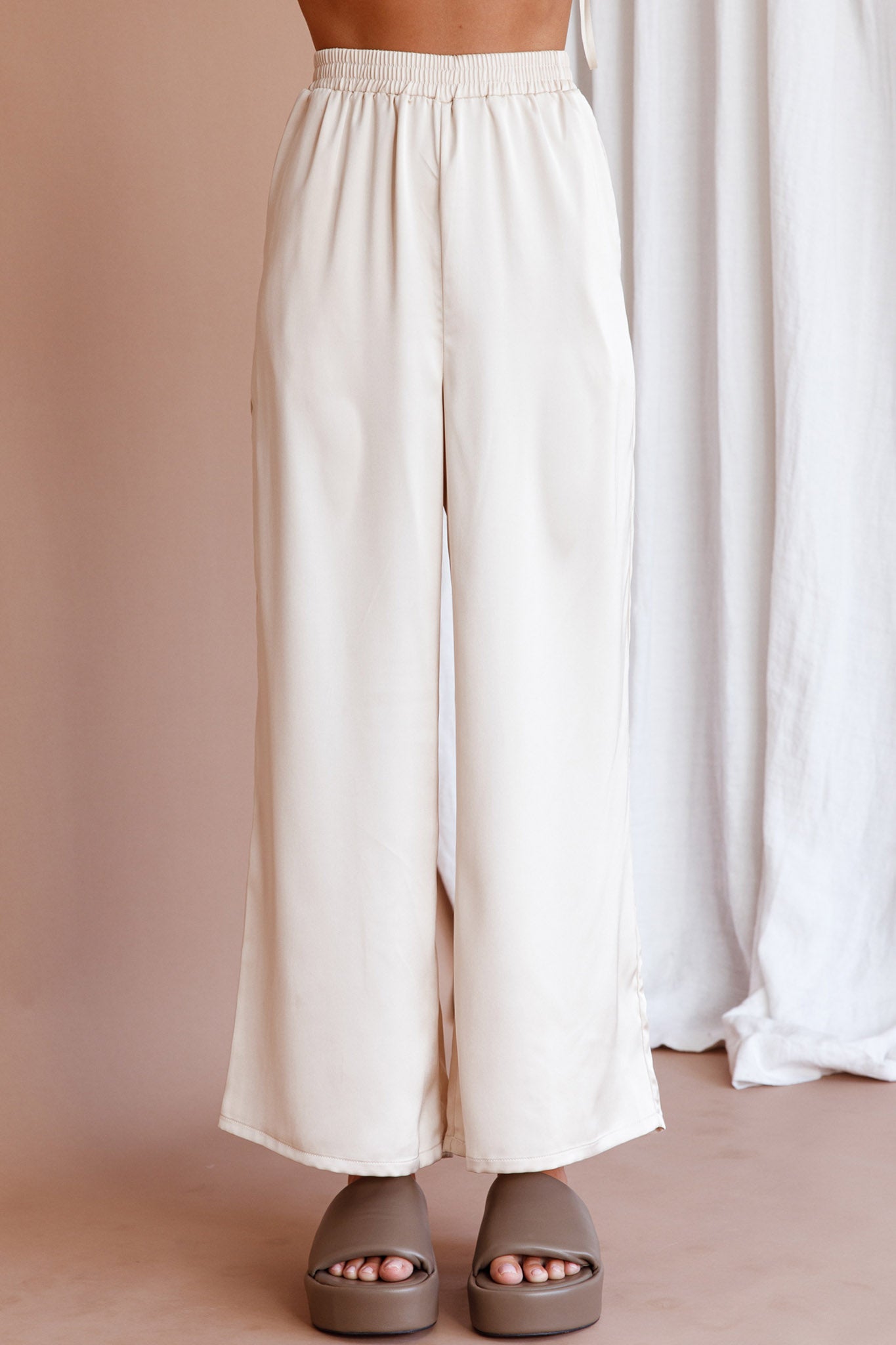 Hotel California Straight Leg Pants Stone by Selfie Leslie Australia