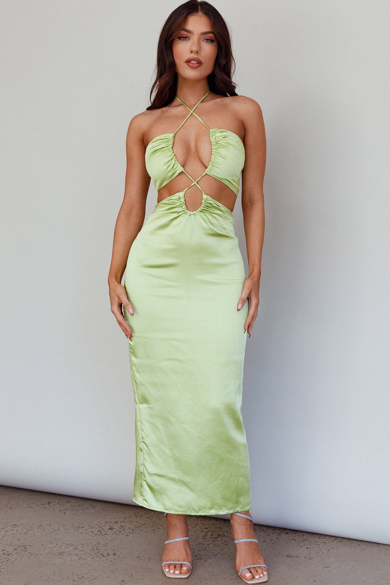 Ryana Cut-Out Drawstring Dress Apple by Selfie Leslie Australia