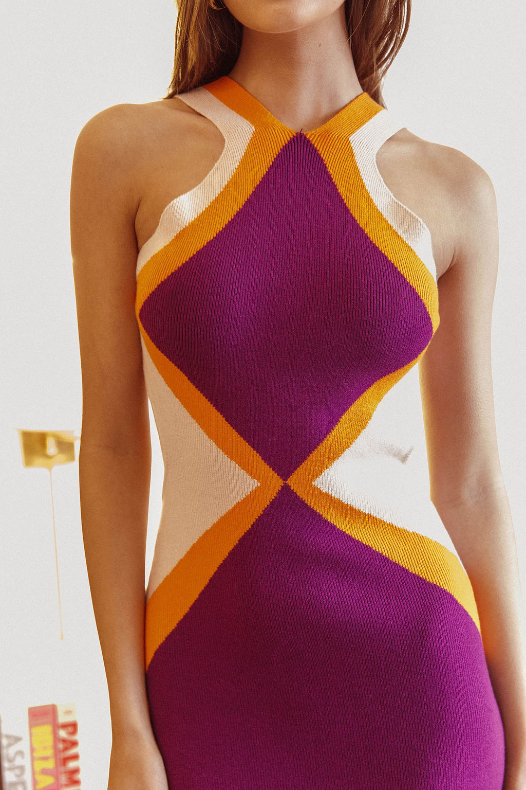 Jaydee Open Back Knit Dress Purple by Selfie Leslie Australia