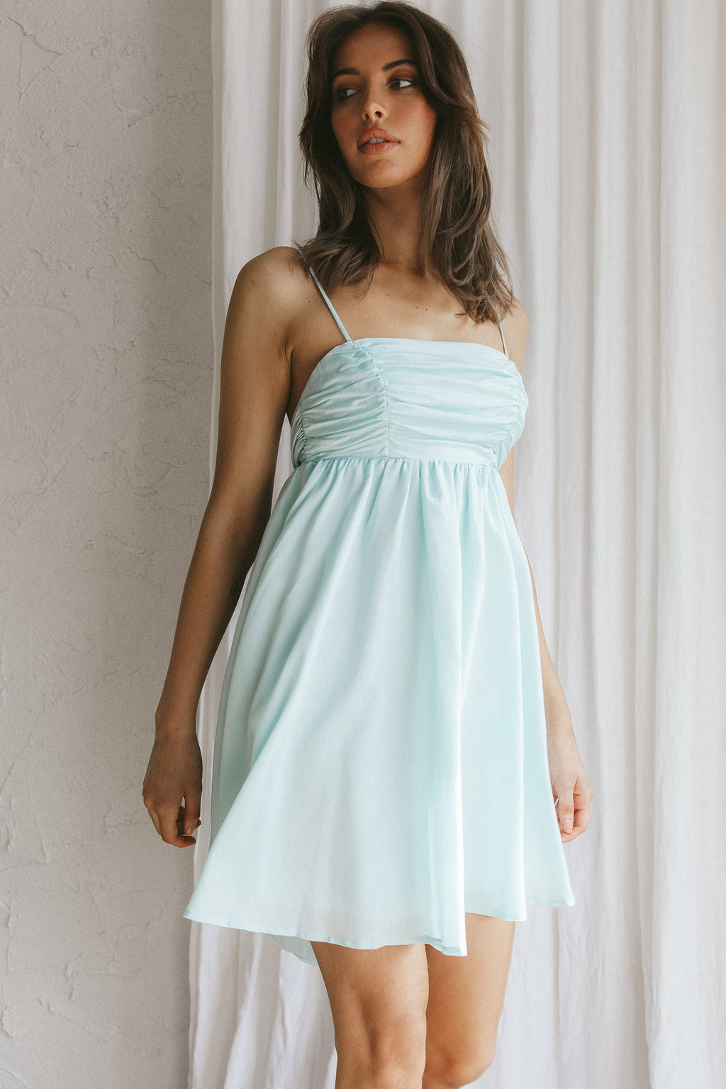 Zhen Bow Tie Back Mini Dress Mint by Selfie Leslie Australia