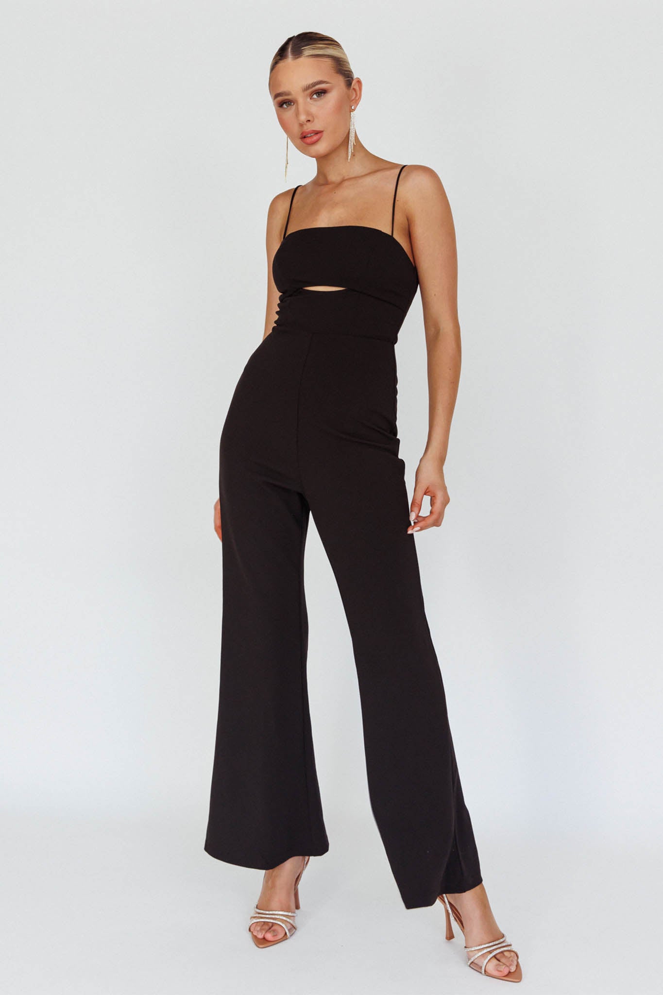 Lyrics Keyhole Jumpsuit Black by Selfie Leslie Australia