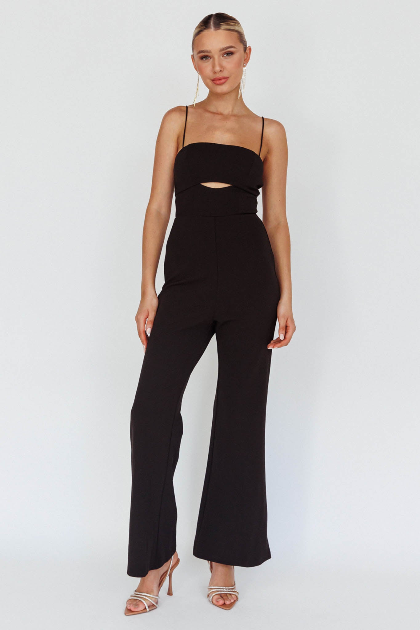 Lyrics Keyhole Jumpsuit Black by Selfie Leslie Australia