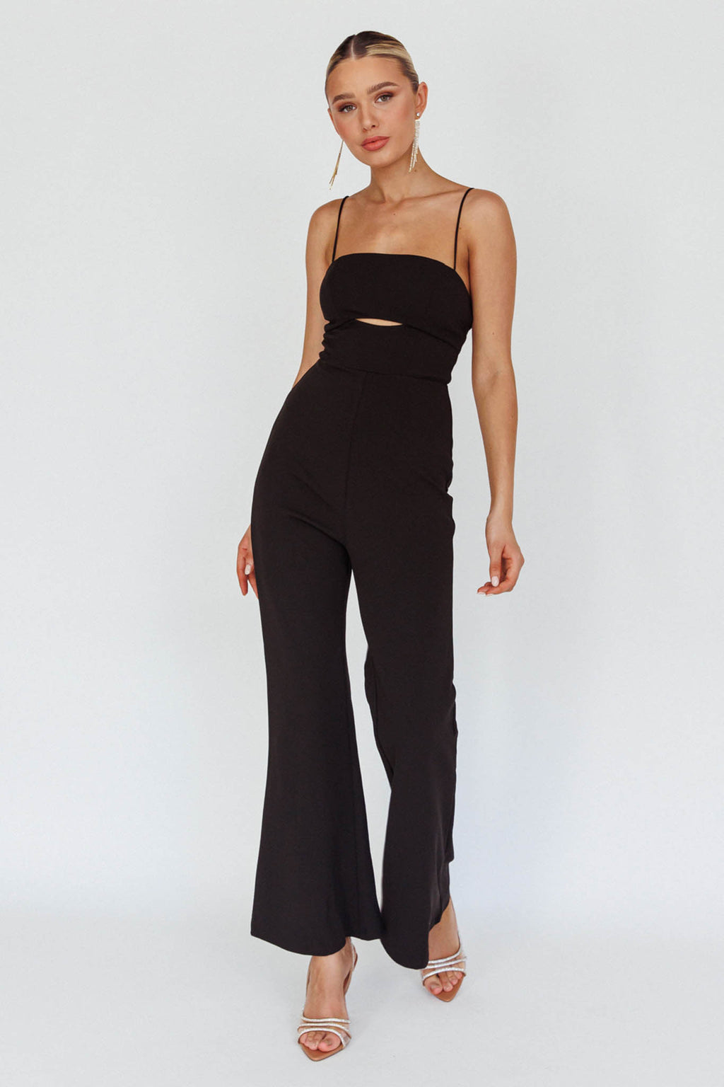 Lyrics Keyhole Jumpsuit Black by Selfie Leslie Australia