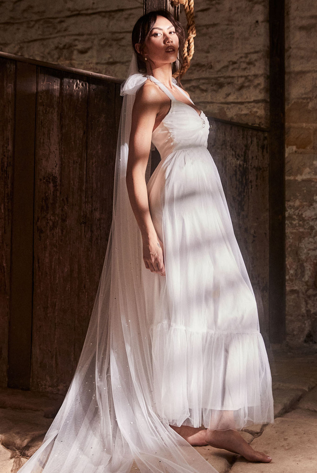 Alegria Tulle Maxi Dress White by Selfie Leslie Australia