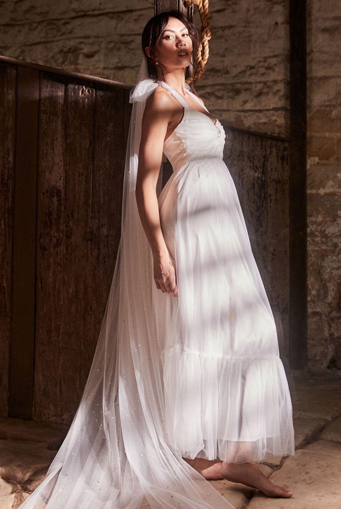 Alegria Tulle Maxi Dress White by Selfie Leslie Australia
