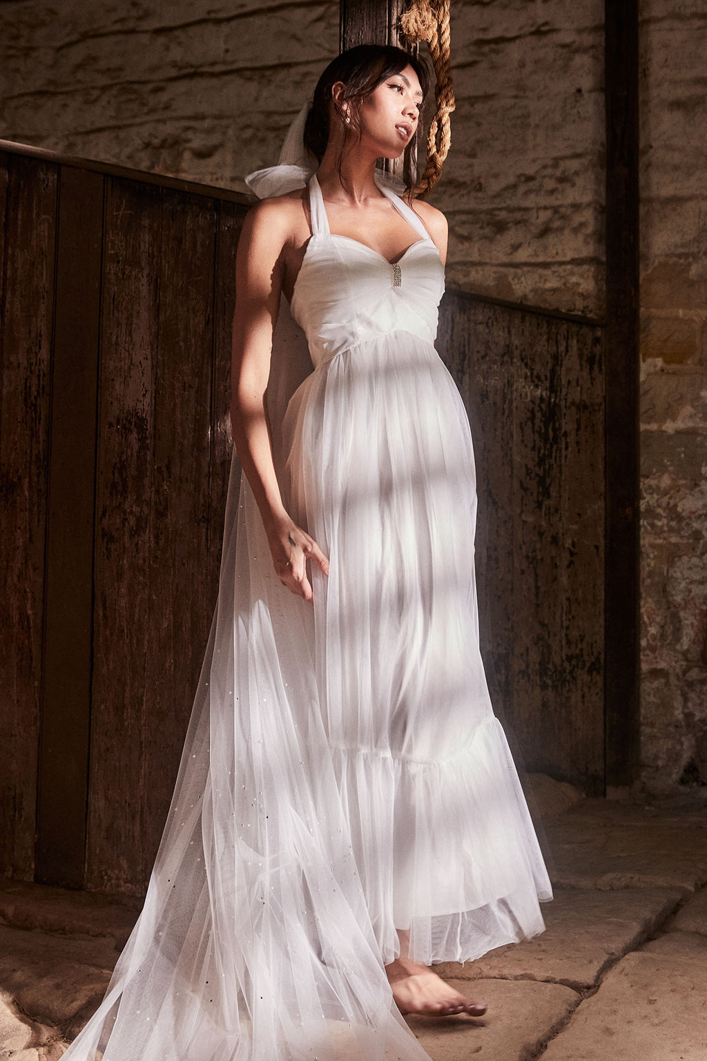 Alegria Tulle Maxi Dress White by Selfie Leslie Australia