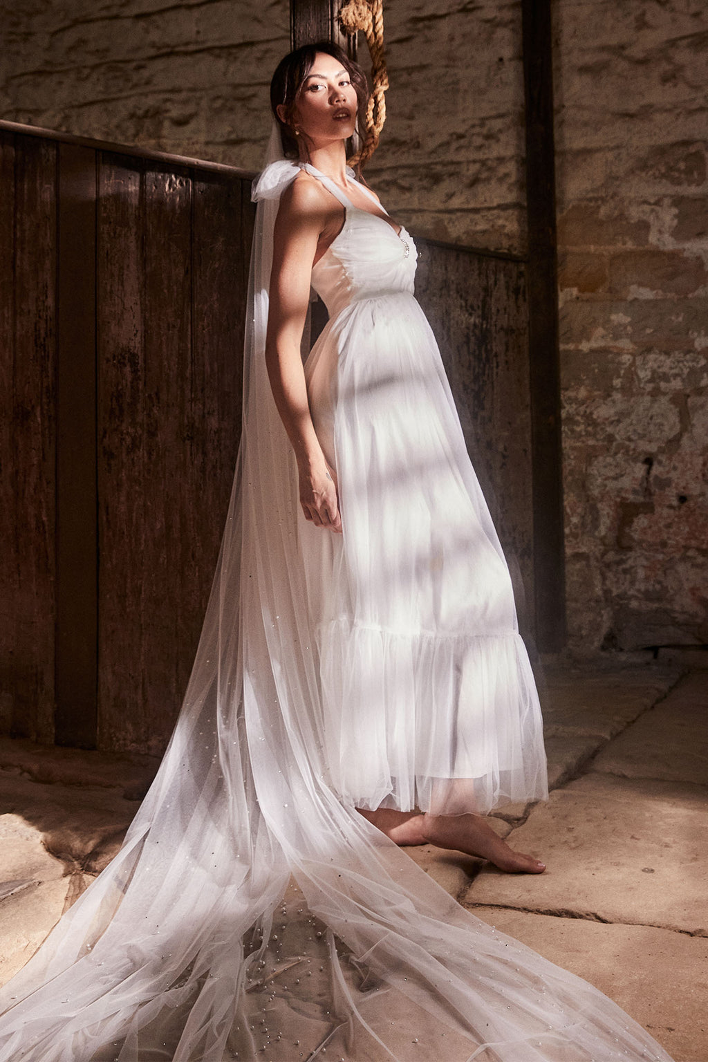 Alegria Tulle Maxi Dress White by Selfie Leslie Australia
