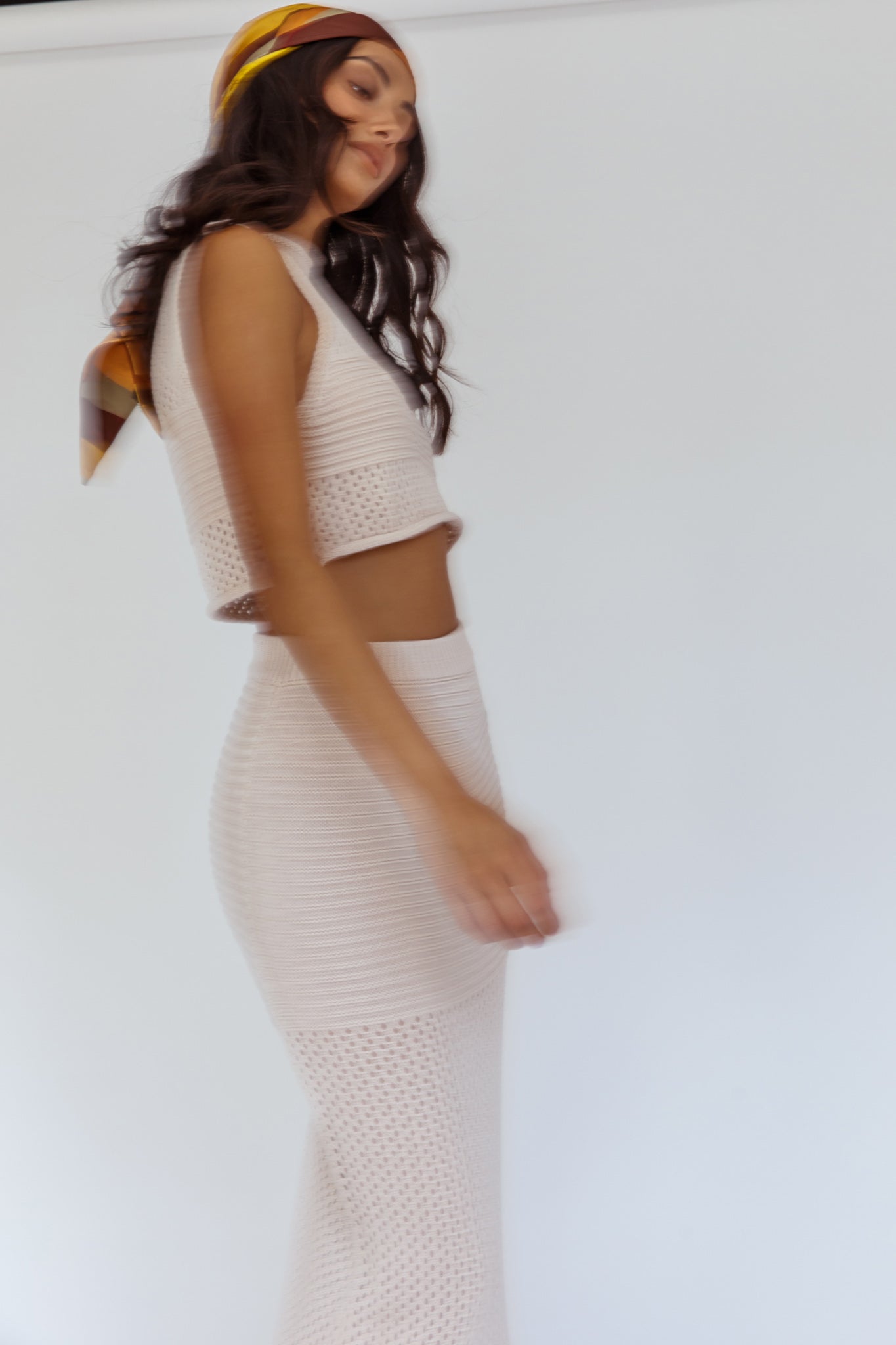 Bayside Crochet Maxi Skirt Oat by Selfie Leslie Australia