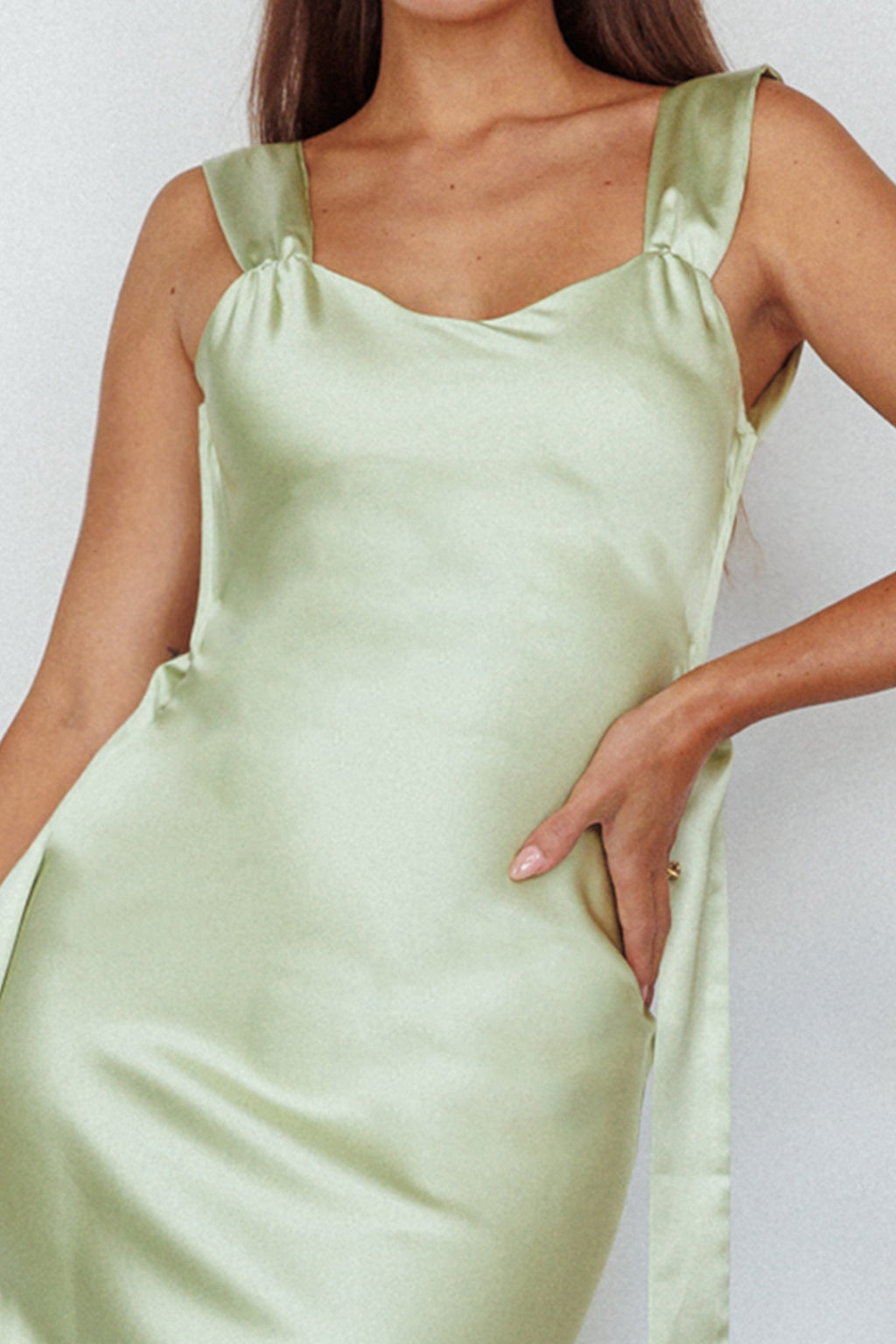 Amielle Open Back Midi Dress Mint by Selfie Leslie Australia