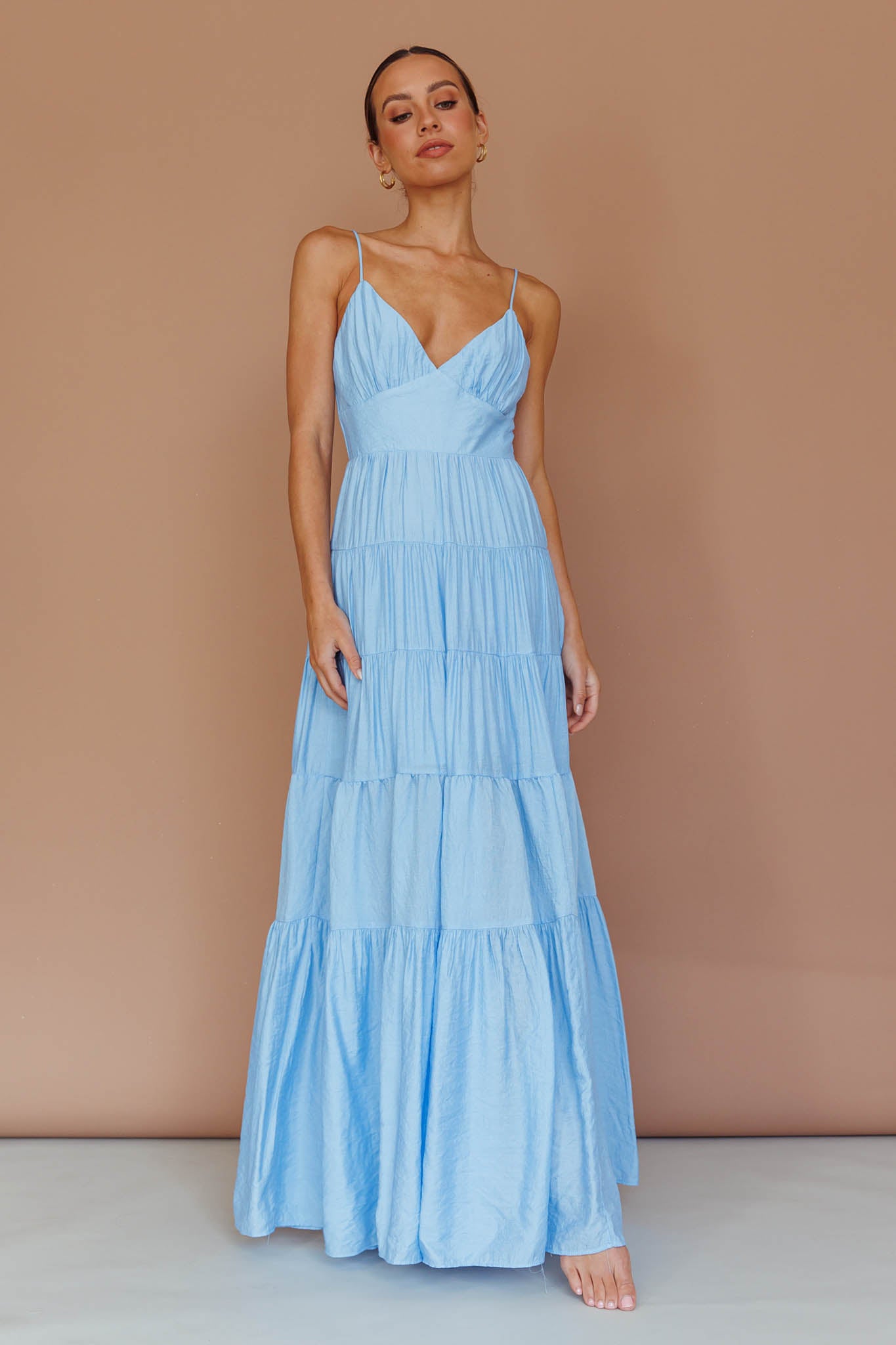 Main Attraction Cami Strap Maxi Dress Blue by Selfie Leslie Australia